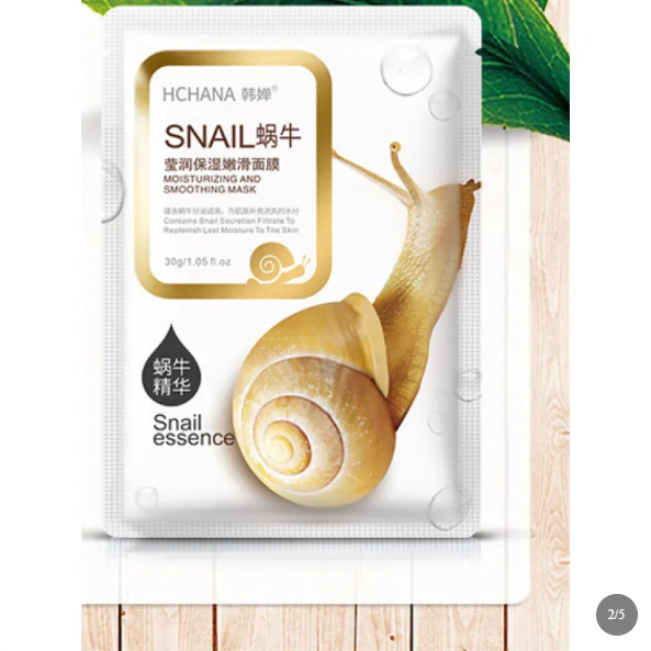 Mascarilla Facial de Caracol Hidratante e Iluminadora