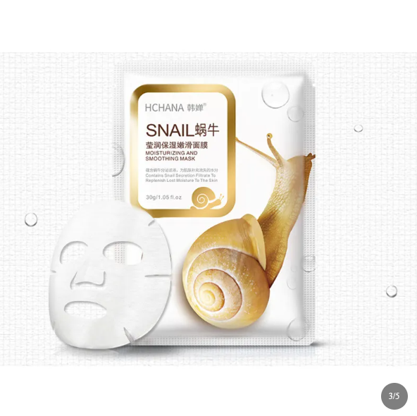 Mascarilla Facial de Caracol Hidratante e Iluminadora