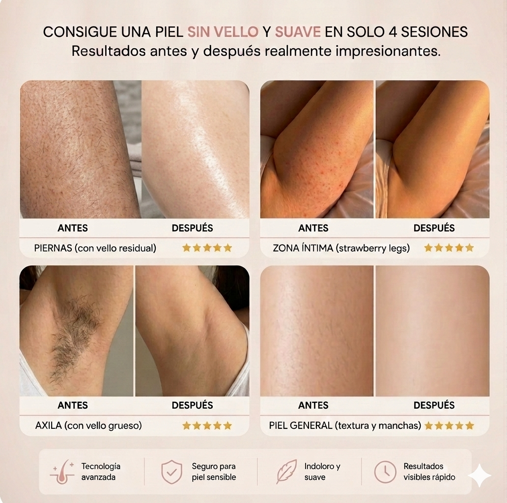 Depilación fácil e indolora